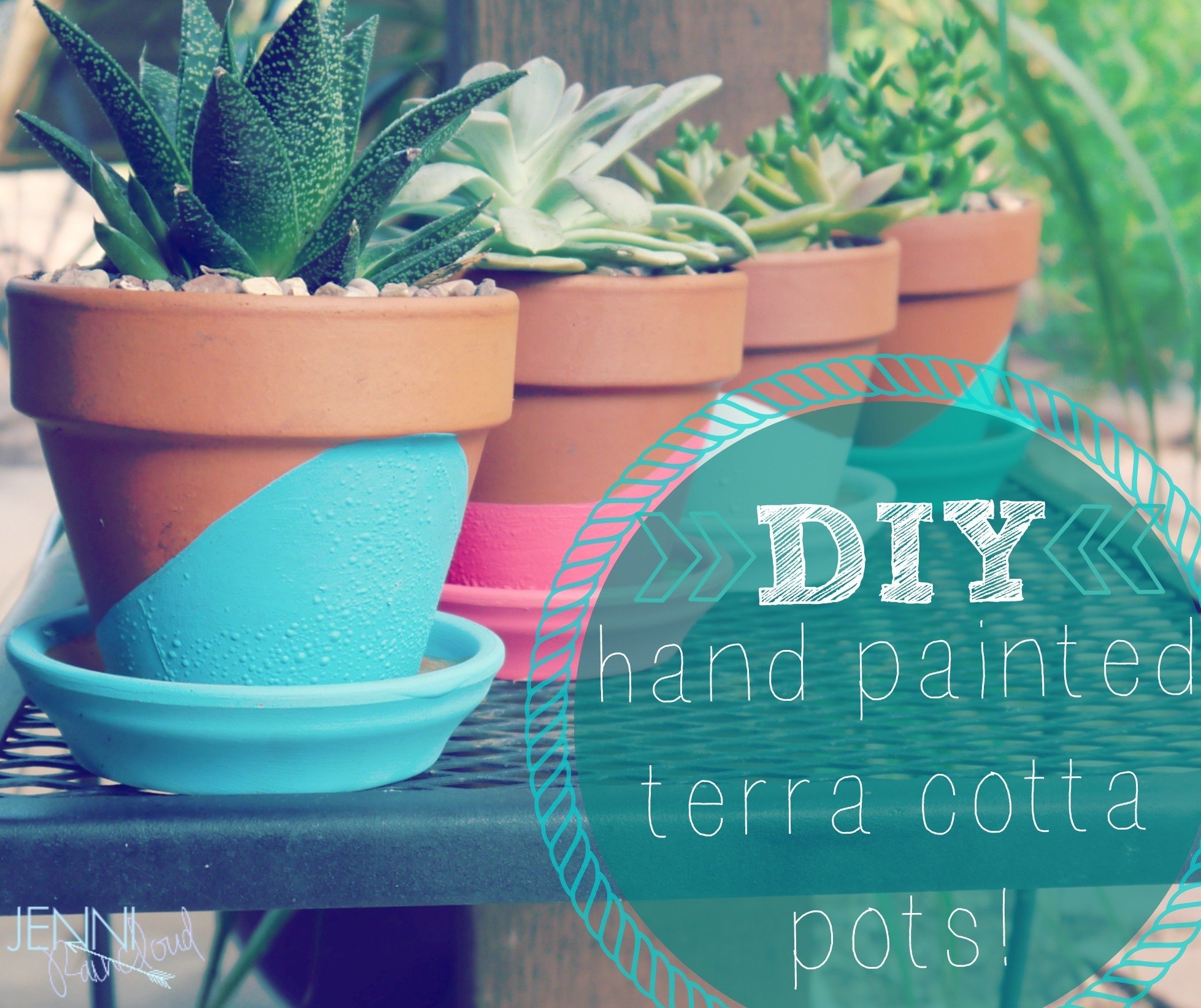 Painted terracotta outlet pots