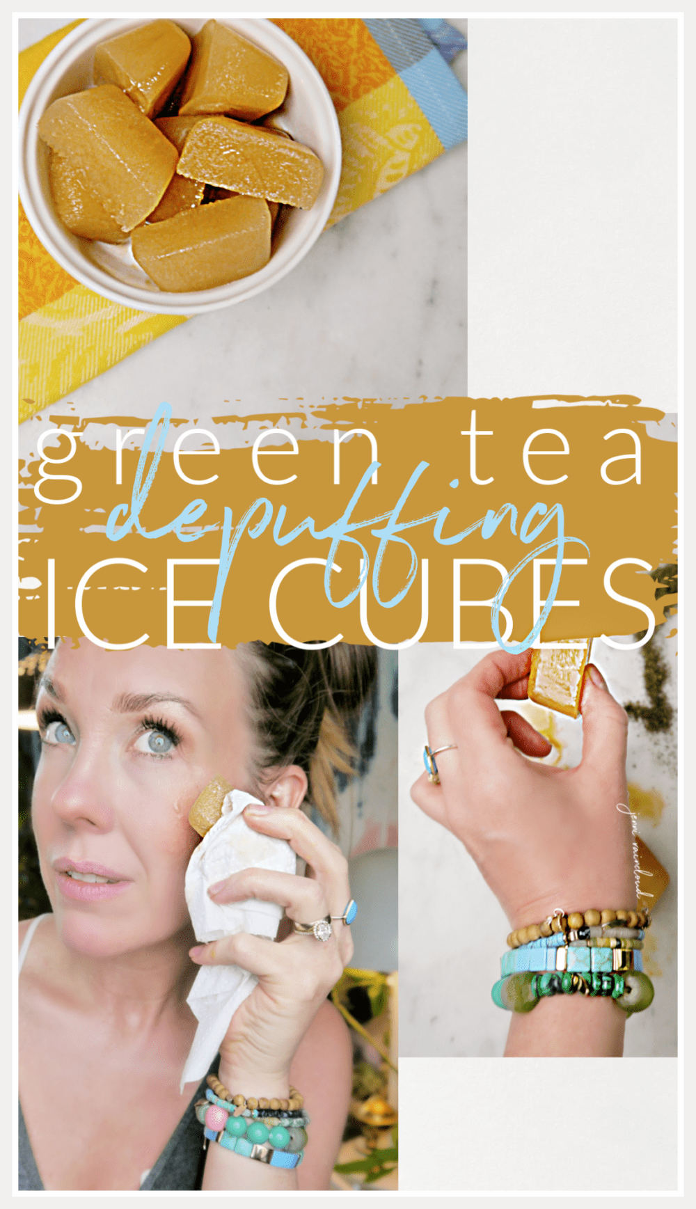 Easy Green Tea Ice Cubes for Puffy Eyes! - Jenni Raincloud